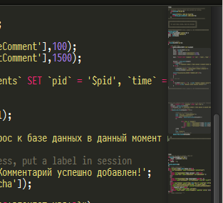 sublime minimap миникарта кода